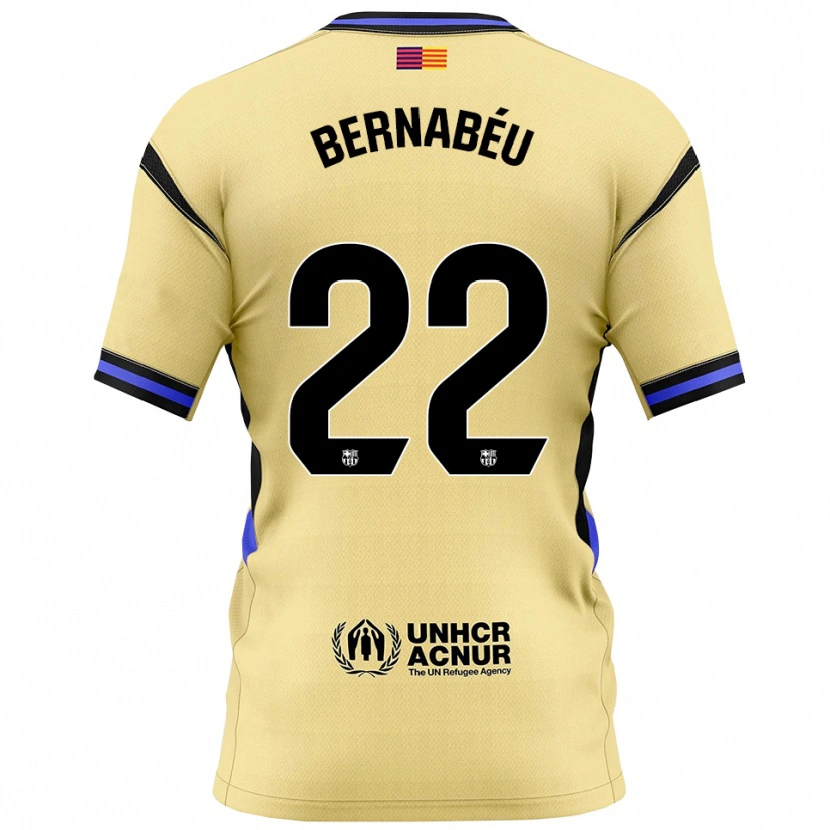 Danxen Men Pol Bernabéu #22 Yellow Black Away Jersey 2025/26 T-Shirt