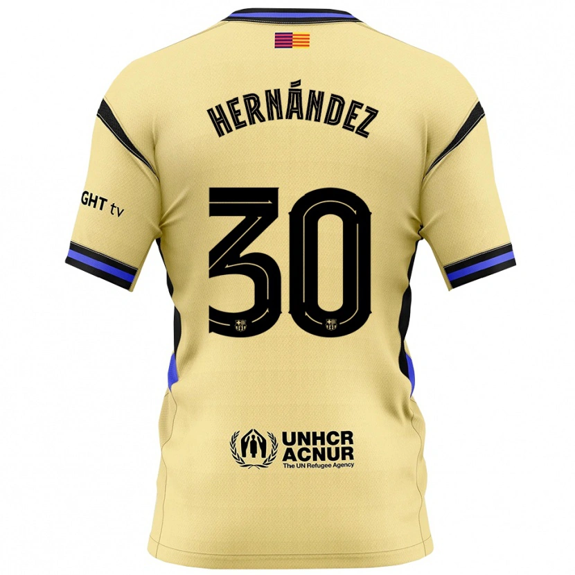 Danxen Men Juan Hernández #30 Yellow Black Away Jersey 2025/26 T-Shirt