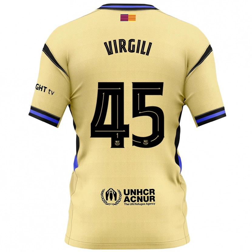 Danxen Men Jan Virgili #45 Yellow Black Away Jersey 2025/26 T-Shirt