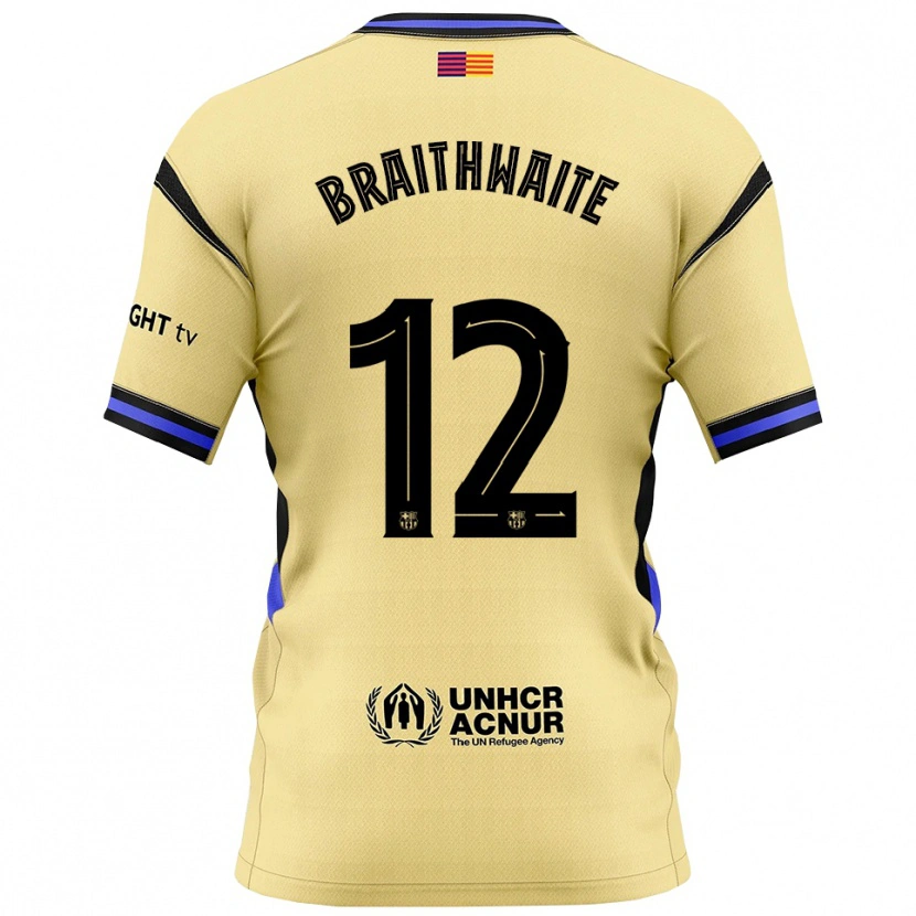 Danxen Men Martin Braithwaite #12 Yellow Black Away Jersey 2025/26 T-Shirt