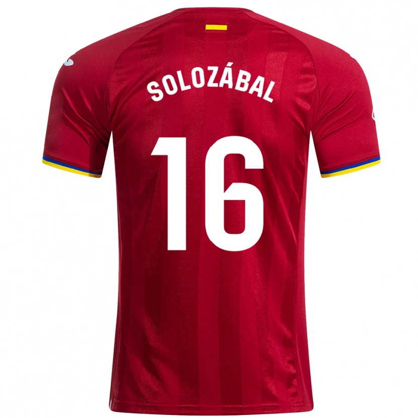 Danxen Men Hugo Solozábal #16 Red Yellow Blue Away Jersey 2025/26 T-Shirt