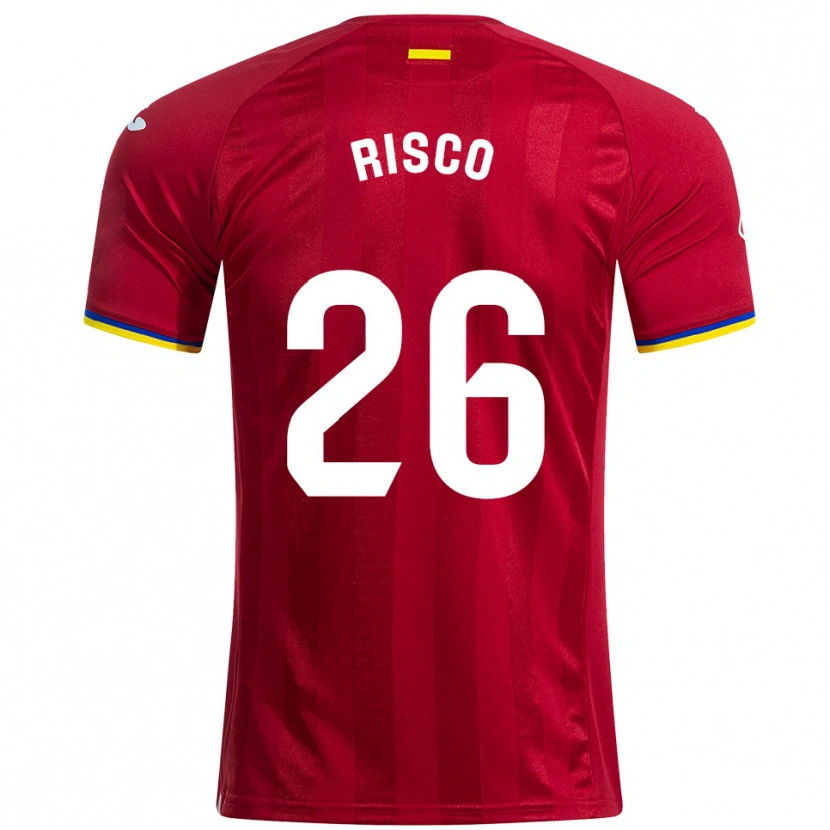 Danxen Men Alberto Risco #26 Red Yellow Blue Away Jersey 2025/26 T-Shirt
