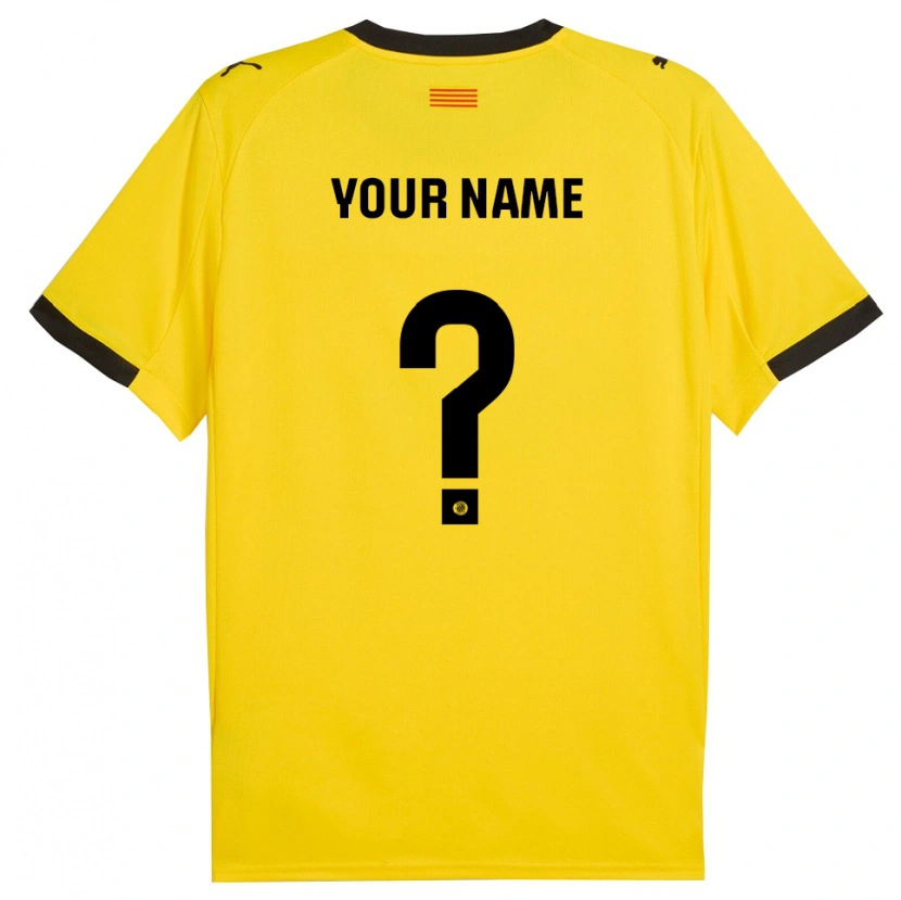 Danxen Men Your Name #0 Yellow Black Away Jersey 2025/26 T-Shirt