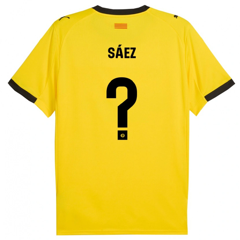 Danxen Men David Sáez #0 Yellow Black Away Jersey 2025/26 T-Shirt