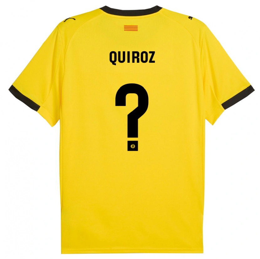 Danxen Men Alejandro Quiroz #0 Yellow Black Away Jersey 2025/26 T-Shirt