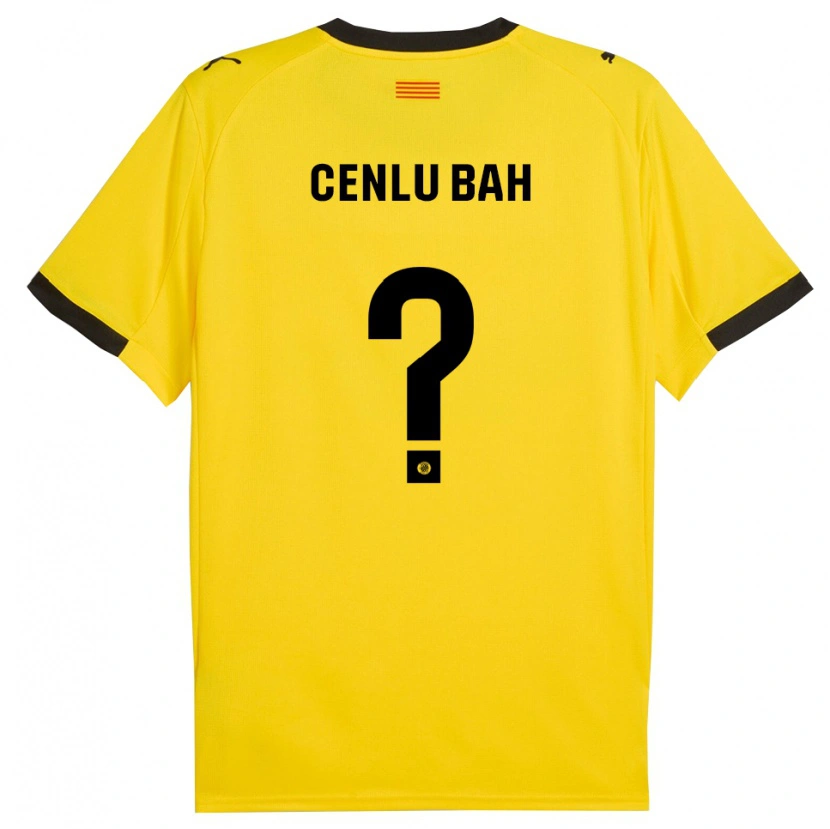 Danxen Men Mamadou Cenlu Bah #0 Yellow Black Away Jersey 2025/26 T-Shirt