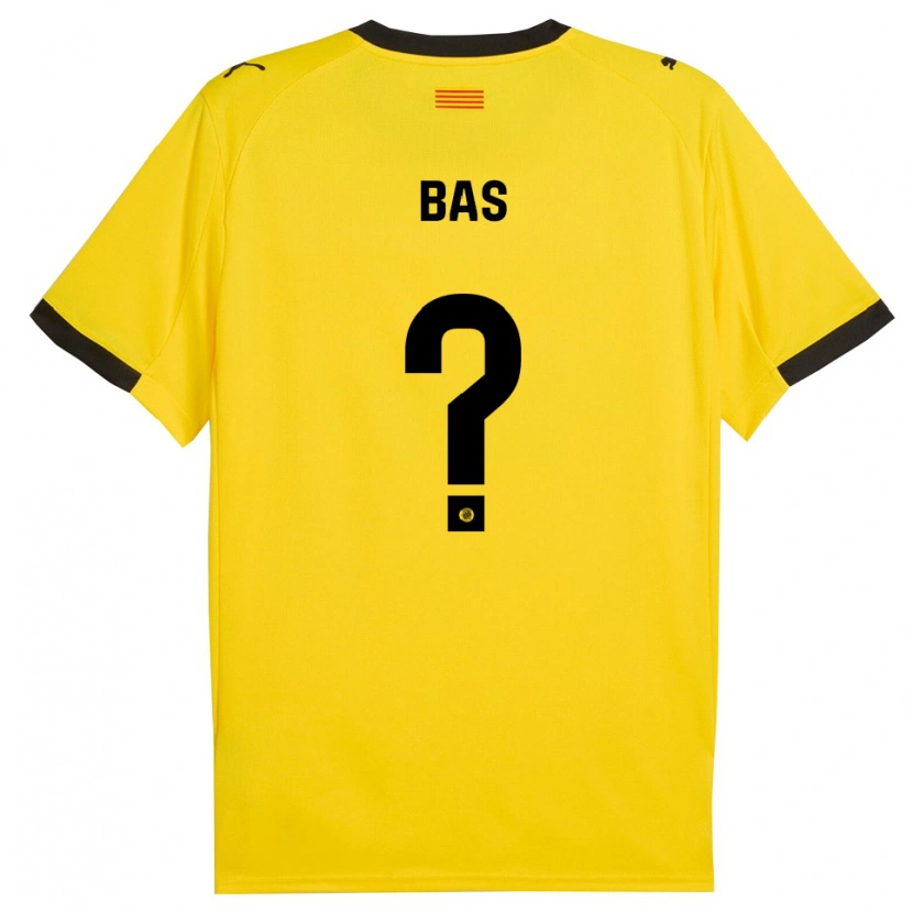Danxen Men Jordi Bas #0 Yellow Black Away Jersey 2025/26 T-Shirt