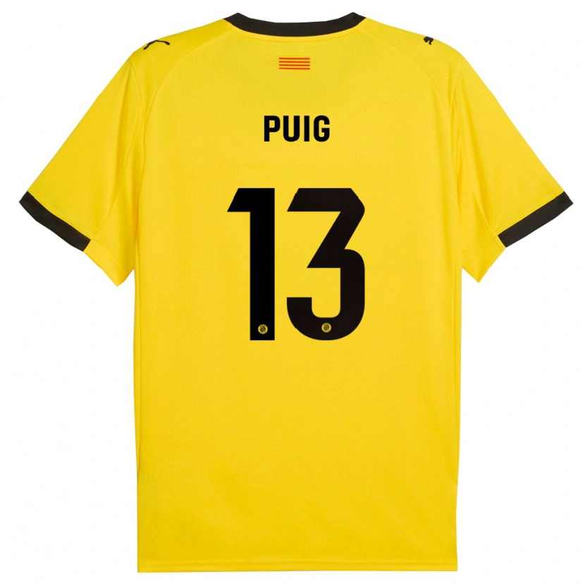 Danxen Men Sergi Puig #13 Yellow Black Away Jersey 2025/26 T-Shirt