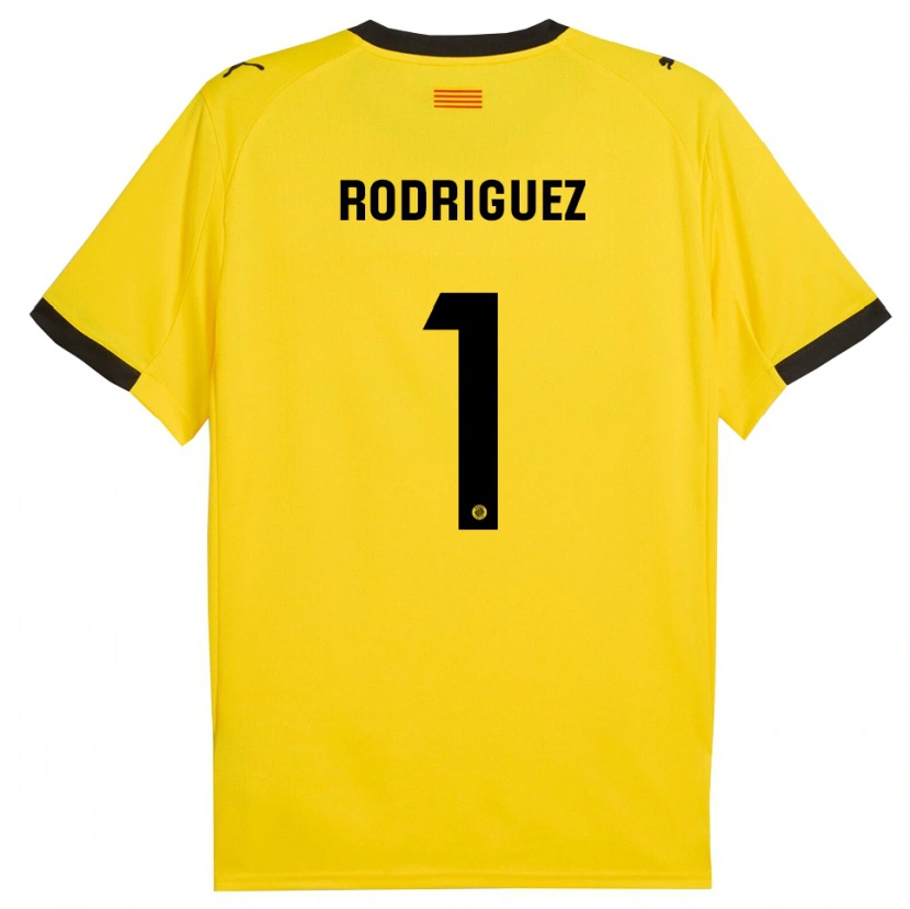 Danxen Men Maria Rodríguez #1 Yellow Black Away Jersey 2025/26 T-Shirt