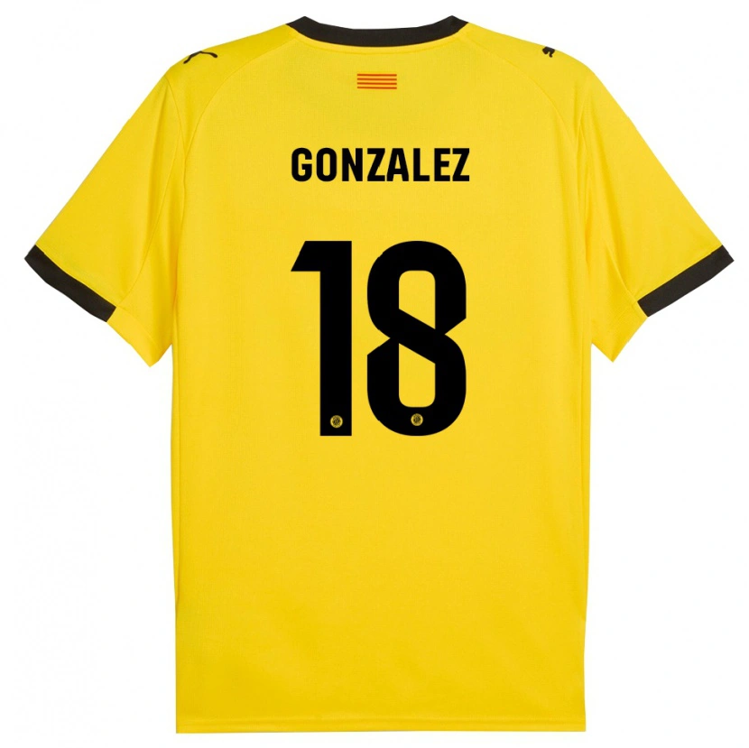 Danxen Men Gerard Gonzalez #18 Yellow Black Away Jersey 2025/26 T-Shirt