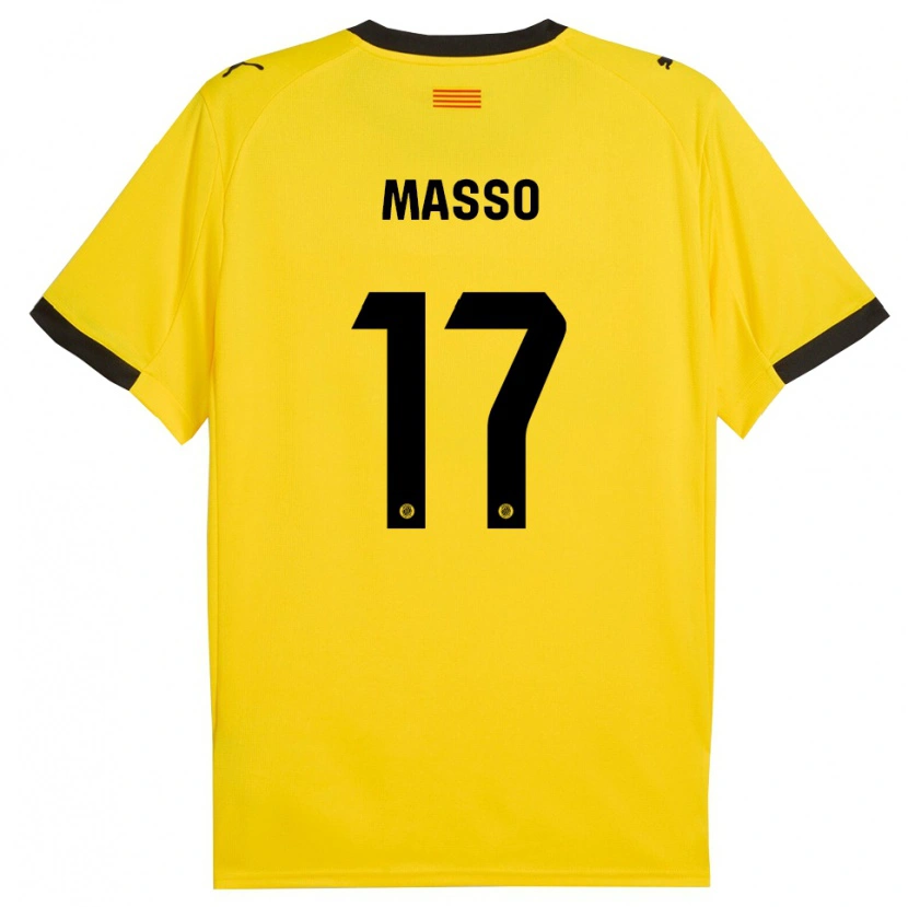 Danxen Men Ainoa Massó #17 Yellow Black Away Jersey 2025/26 T-Shirt