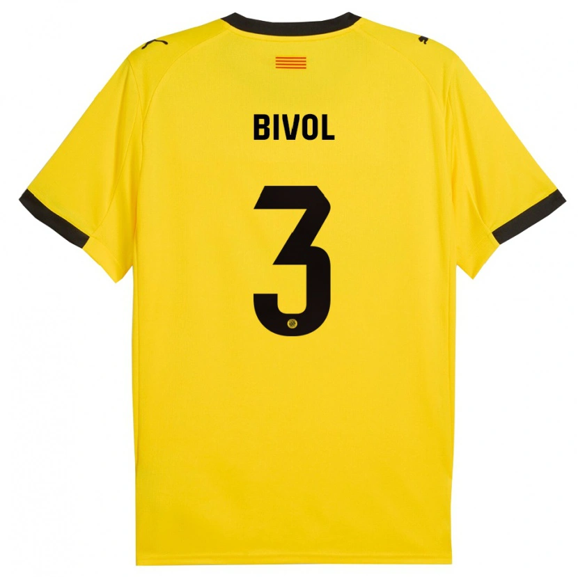 Danxen Men Victor Bivol #3 Yellow Black Away Jersey 2025/26 T-Shirt