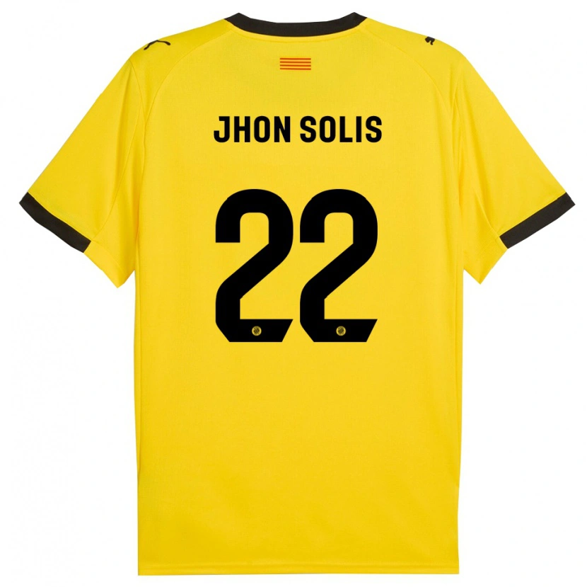 Danxen Men Jhon Solís #22 Yellow Black Away Jersey 2025/26 T-Shirt