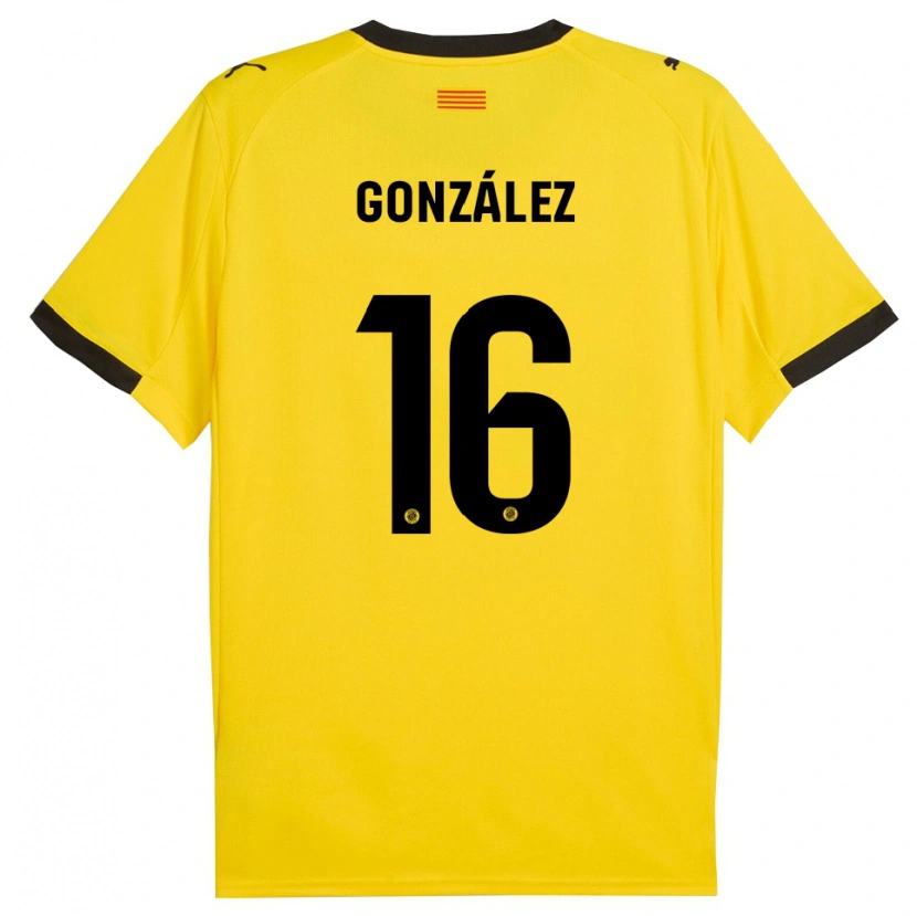 Danxen Men Lau González #16 Yellow Black Away Jersey 2025/26 T-Shirt