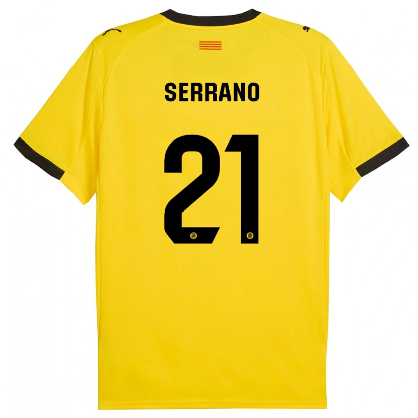 Danxen Men Ot Serrano #21 Yellow Black Away Jersey 2025/26 T-Shirt