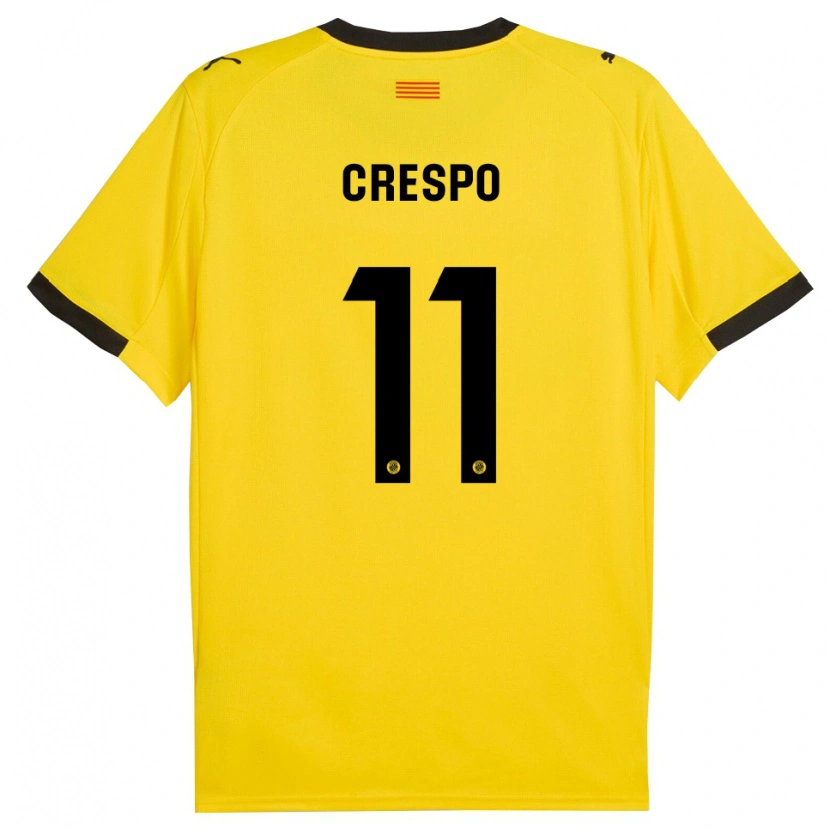 Danxen Men Lydia Crespo #11 Yellow Black Away Jersey 2025/26 T-Shirt