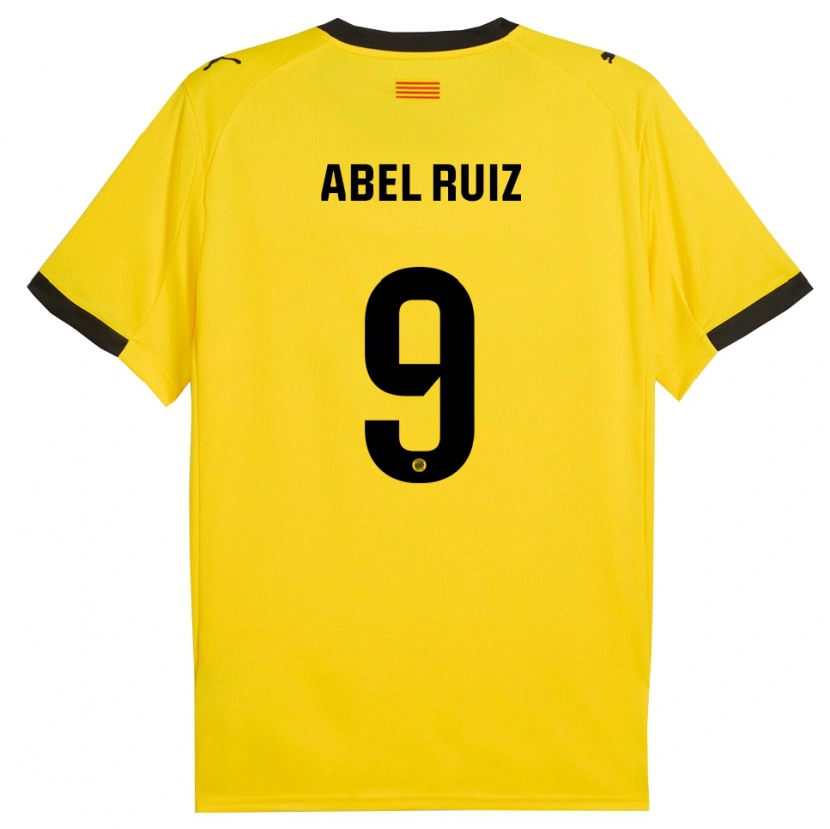 Danxen Men Abel Ruiz #9 Yellow Black Away Jersey 2025/26 T-Shirt