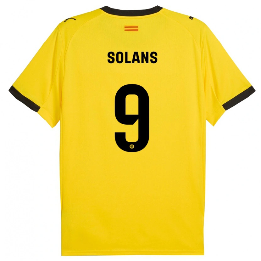 Danxen Men Sergi Solans #9 Yellow Black Away Jersey 2025/26 T-Shirt