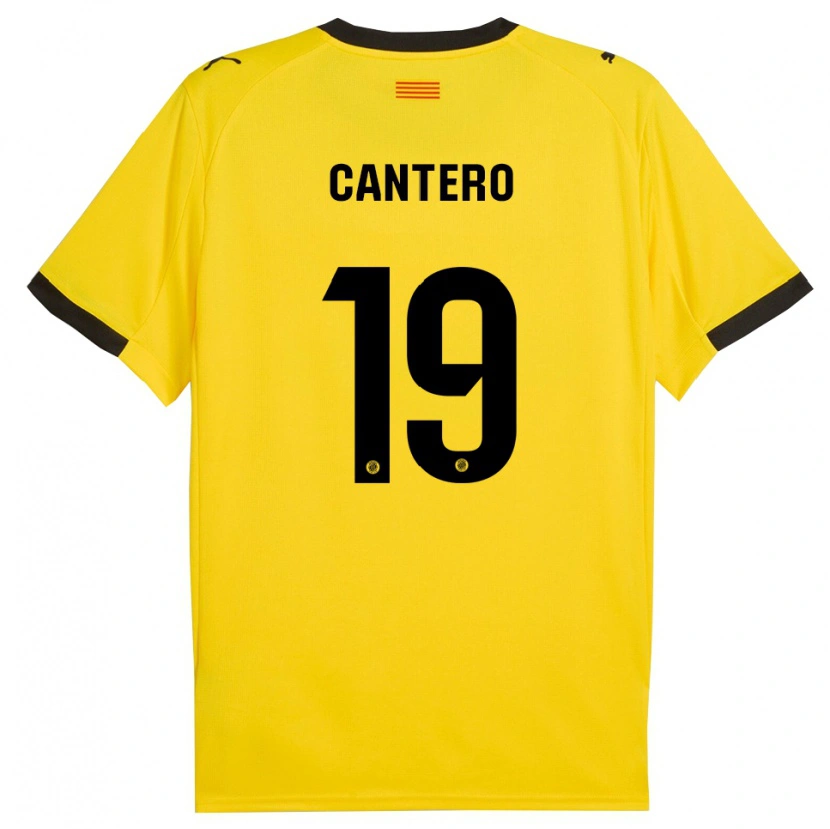 Danxen Men Adrian Cantero #19 Yellow Black Away Jersey 2025/26 T-Shirt