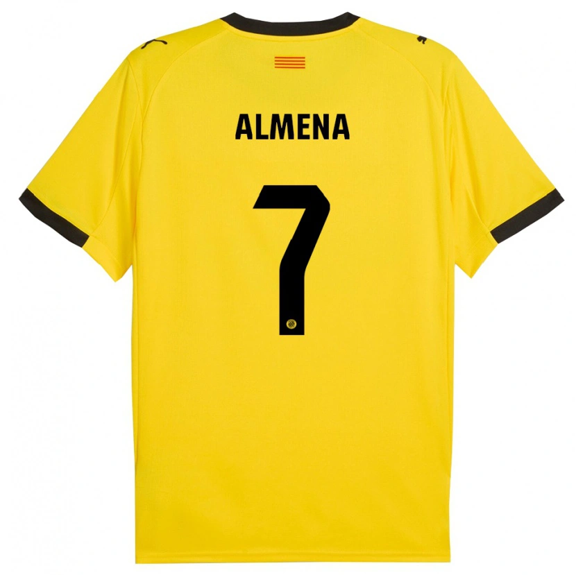 Danxen Men Iker Almena #7 Yellow Black Away Jersey 2025/26 T-Shirt