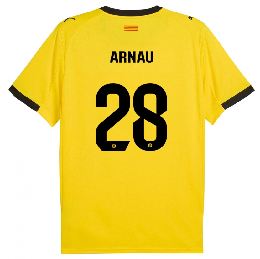 Danxen Men Pol Arnau #28 Yellow Black Away Jersey 2025/26 T-Shirt