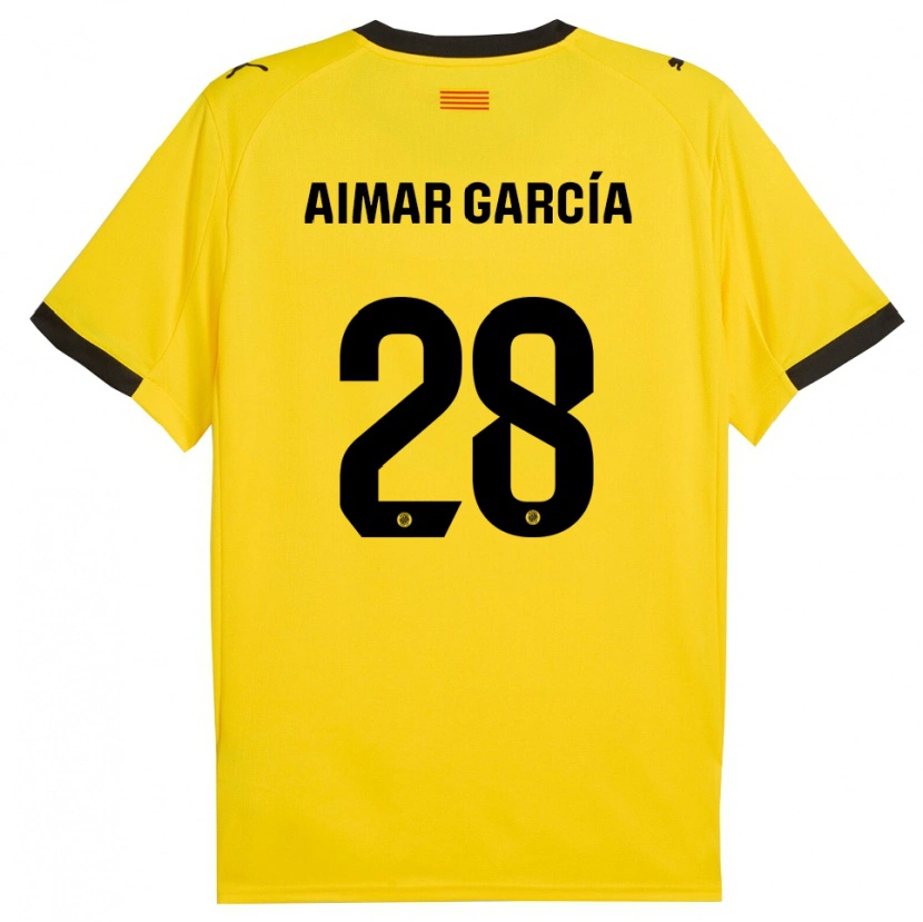Danxen Men Aimar García #28 Yellow Black Away Jersey 2025/26 T-Shirt