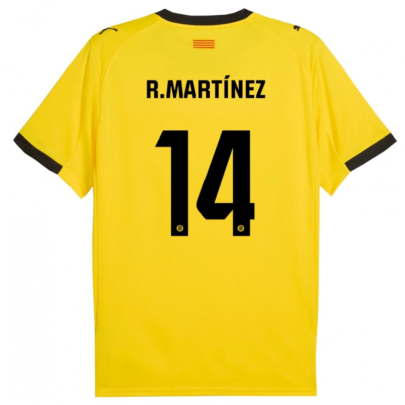 Danxen Men Raúl Martínez #14 Yellow Black Away Jersey 2025/26 T-Shirt