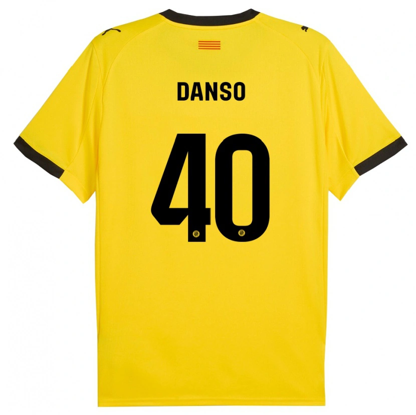 Danxen Men Jordi Danso #40 Yellow Black Away Jersey 2025/26 T-Shirt