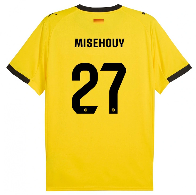 Danxen Men Gabriel Misehouy #27 Yellow Black Away Jersey 2025/26 T-Shirt