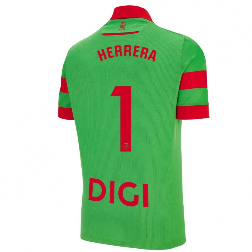 Danxen Men Sergio Herrera #1 Green Red Away Jersey 2025/26 T-Shirt