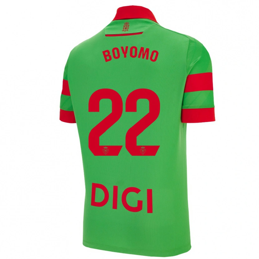 Danxen Men Enzo Boyomo #22 Green Red Away Jersey 2025/26 T-Shirt