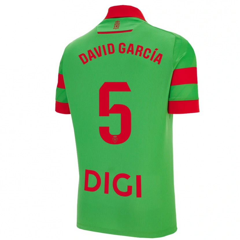 Danxen Men David García #5 Green Red Away Jersey 2025/26 T-Shirt