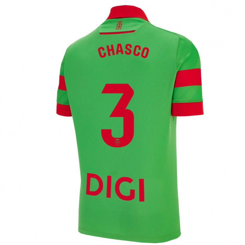 Danxen Men Raúl Chasco #3 Green Red Away Jersey 2025/26 T-Shirt