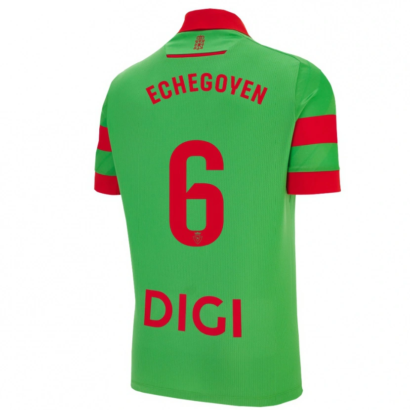 Danxen Men Mauro Echegoyen #6 Green Red Away Jersey 2025/26 T-Shirt