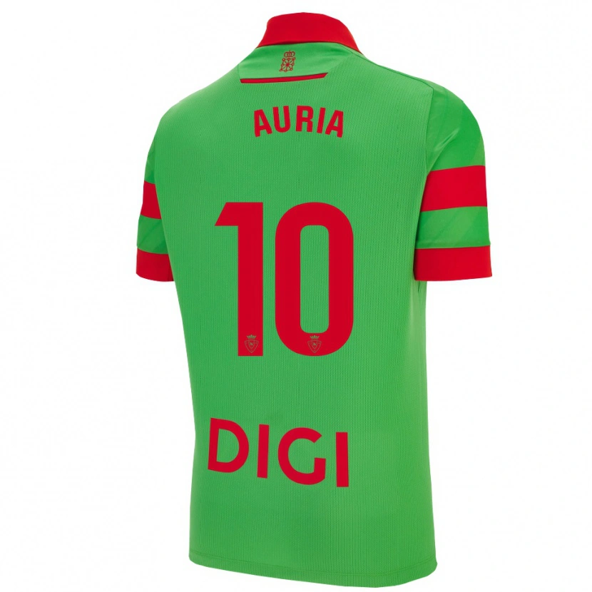 Danxen Men Miguel Auría #10 Green Red Away Jersey 2025/26 T-Shirt