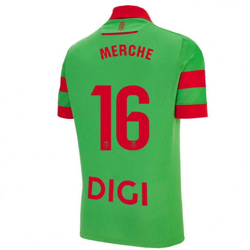 Danxen Men Merche Izal García #16 Green Red Away Jersey 2025/26 T-Shirt