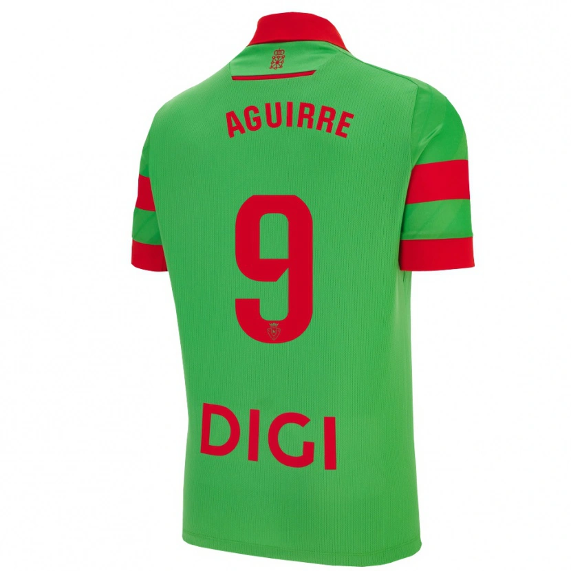 Danxen Men Jorge Aguirre #9 Green Red Away Jersey 2025/26 T-Shirt