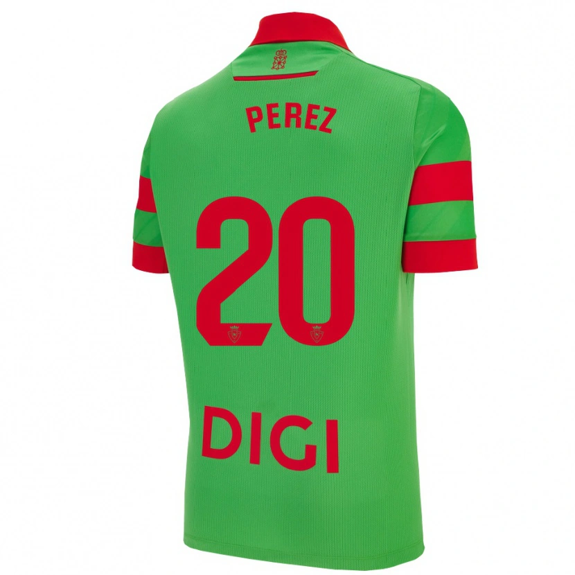 Danxen Men Bruno Pérez #20 Green Red Away Jersey 2025/26 T-Shirt
