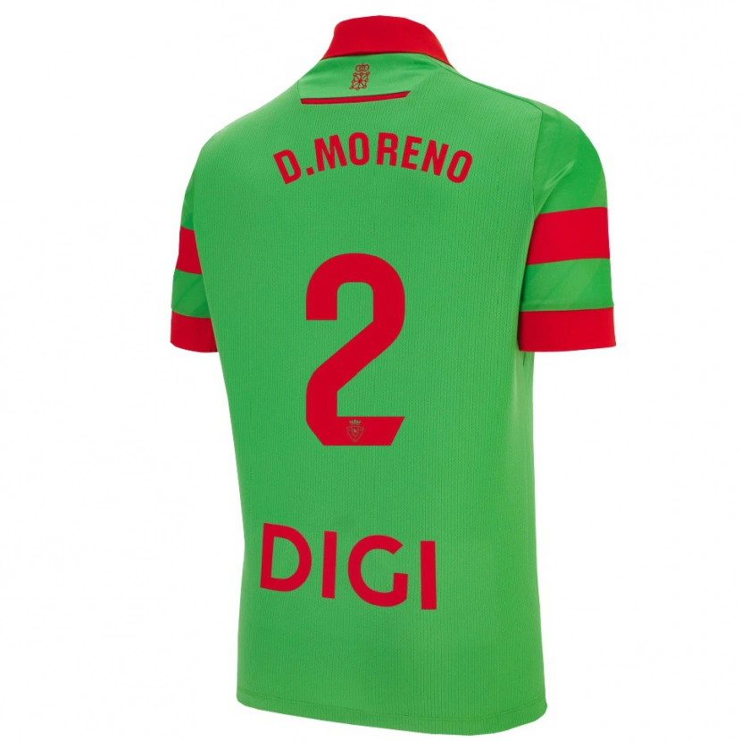 Danxen Men Diego Moreno #2 Green Red Away Jersey 2025/26 T-Shirt