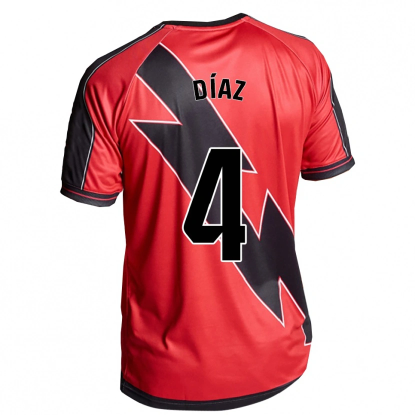 Danxen Men Pedro Díaz #4 Red Black Away Jersey 2025/26 T-Shirt