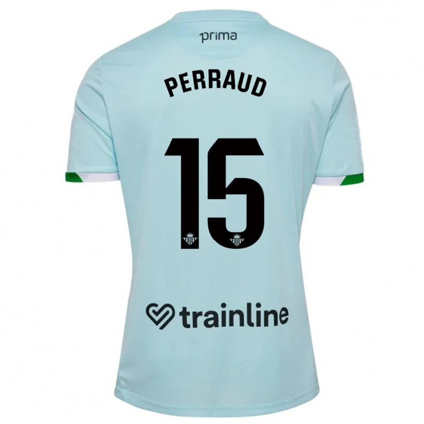 Danxen Men Romain Perraud #15 Sky Blue Green Away Jersey 2025/26 T-Shirt