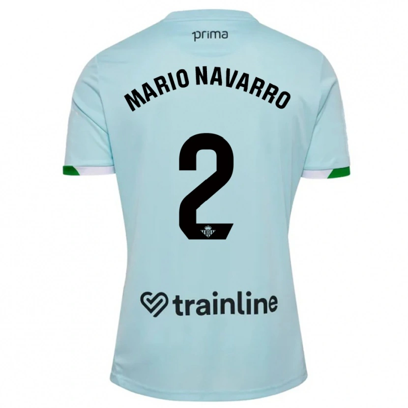 Danxen Men Mario Navarro #2 Sky Blue Green Away Jersey 2025/26 T-Shirt