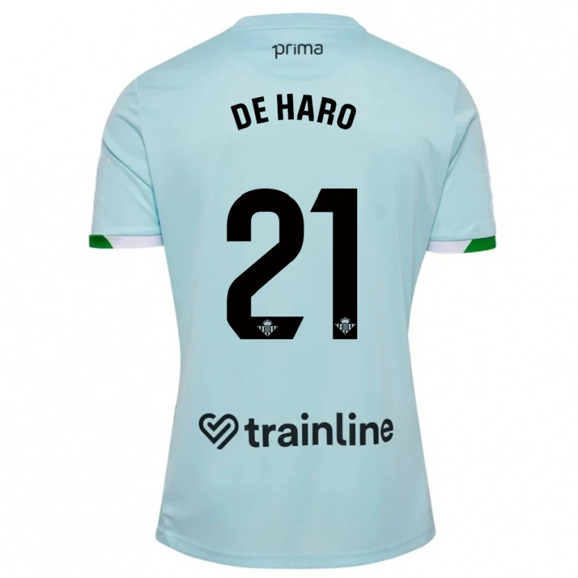 Danxen Men Alberto De Haro #21 Sky Blue Green Away Jersey 2025/26 T-Shirt