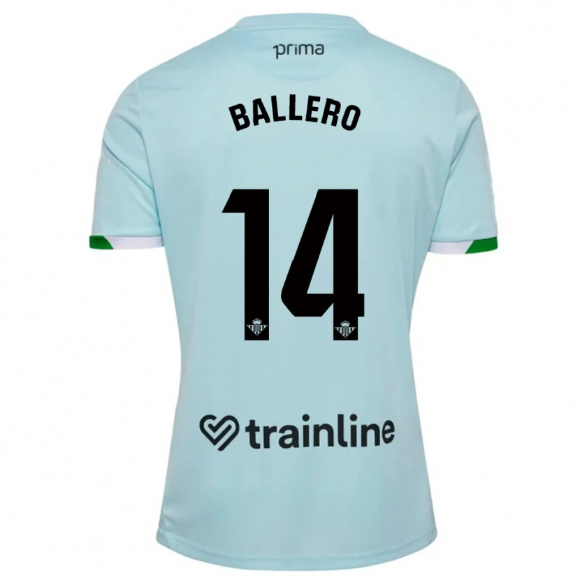 Danxen Men Sander Ballero #14 Sky Blue Green Away Jersey 2025/26 T-Shirt