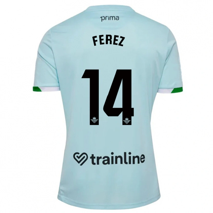 Danxen Men Carolina Férez #14 Sky Blue Green Away Jersey 2025/26 T-Shirt