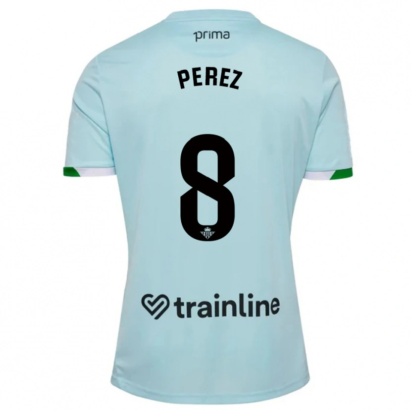 Danxen Men Dani Pérez #8 Sky Blue Green Away Jersey 2025/26 T-Shirt