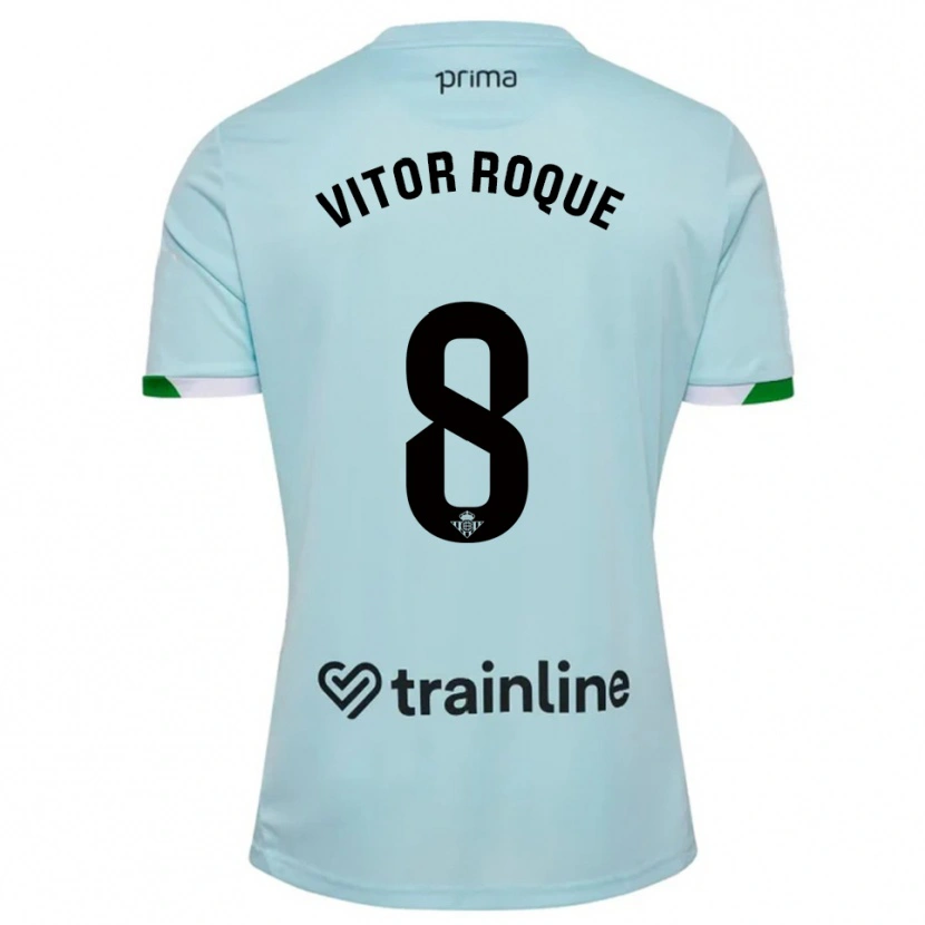 Danxen Men Vitor Roque #8 Sky Blue Green Away Jersey 2025/26 T-Shirt