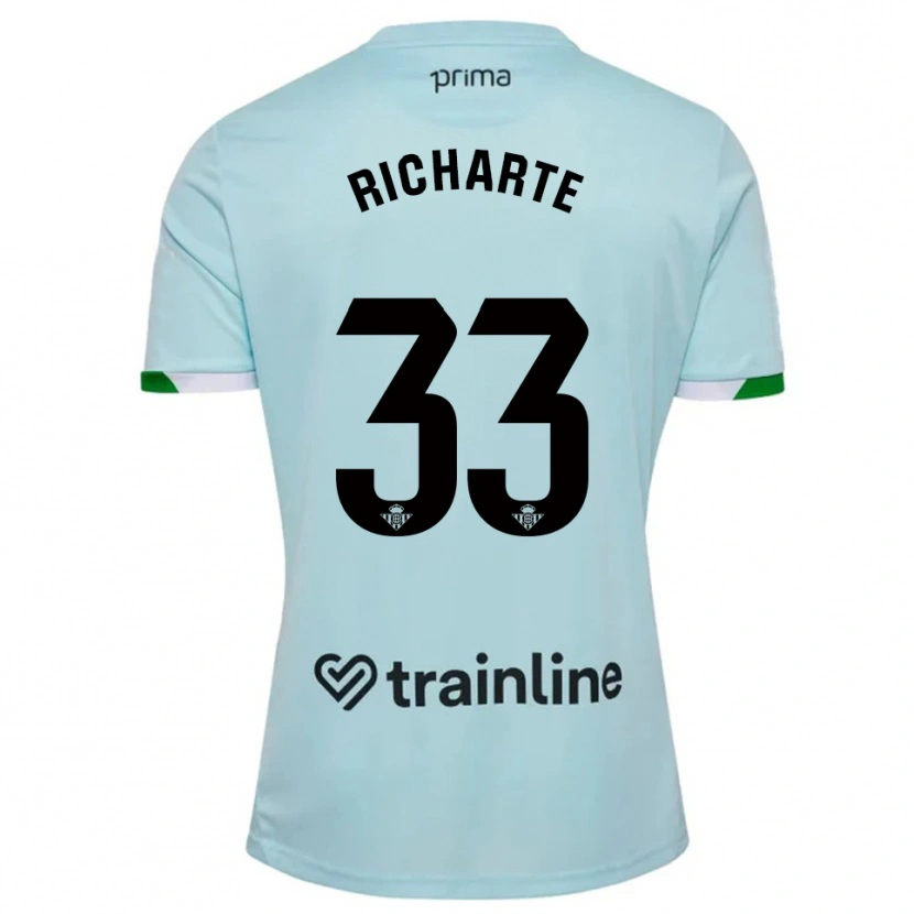 Danxen Men Rubén Richarte #33 Sky Blue Green Away Jersey 2025/26 T-Shirt