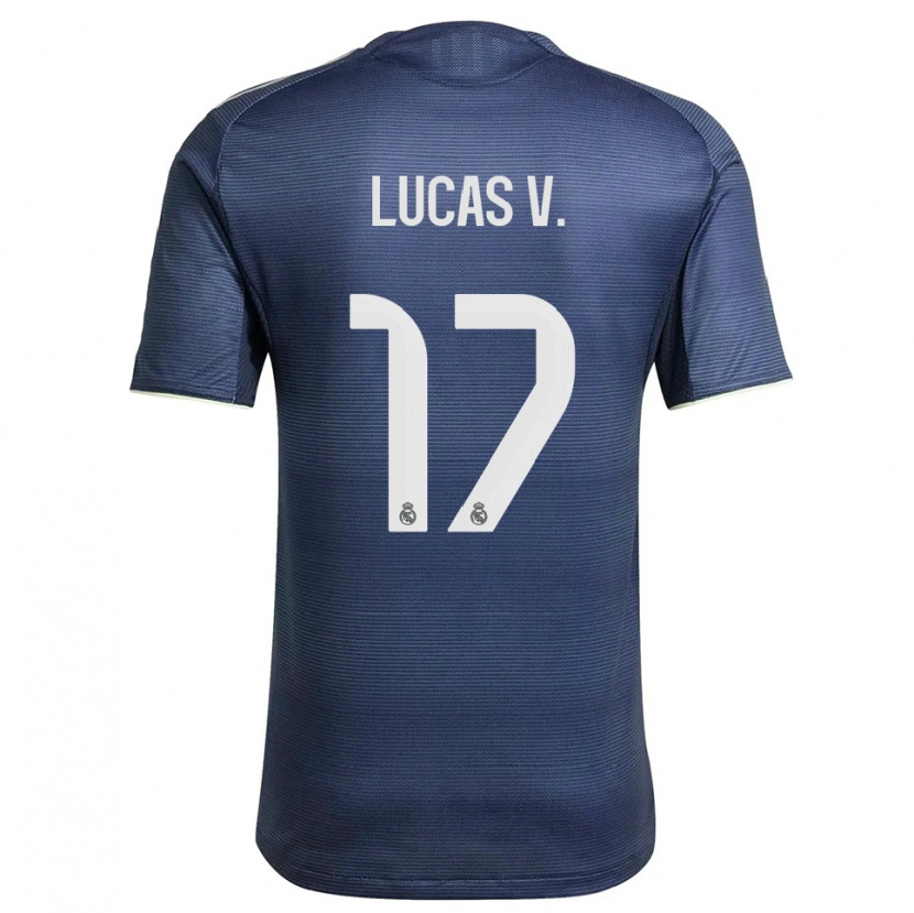 Danxen Men Lucas Vazquez #17 Navy Silver Away Jersey 2025/26 T-Shirt