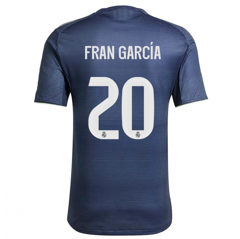 Danxen Men Fran García #20 Navy Silver Away Jersey 2025/26 T-Shirt